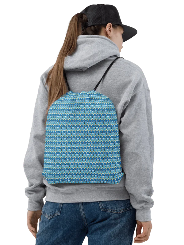 Blue Paddles Pickleball Drawstring Backpack product image (3)