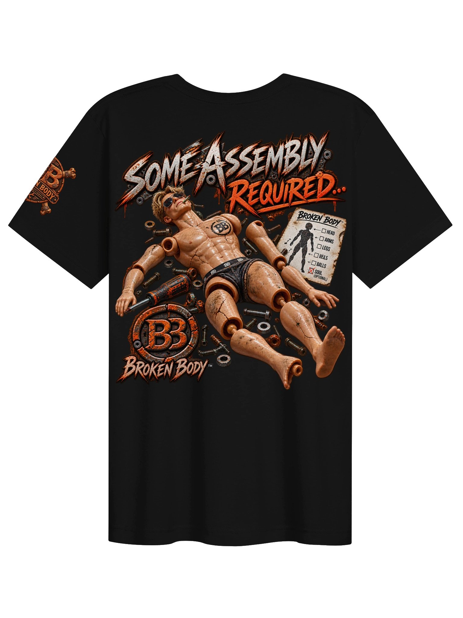 BROKEN BODY™ — SOME ASSEMBLY REQUIRED — T-SHIRT product image (2)
