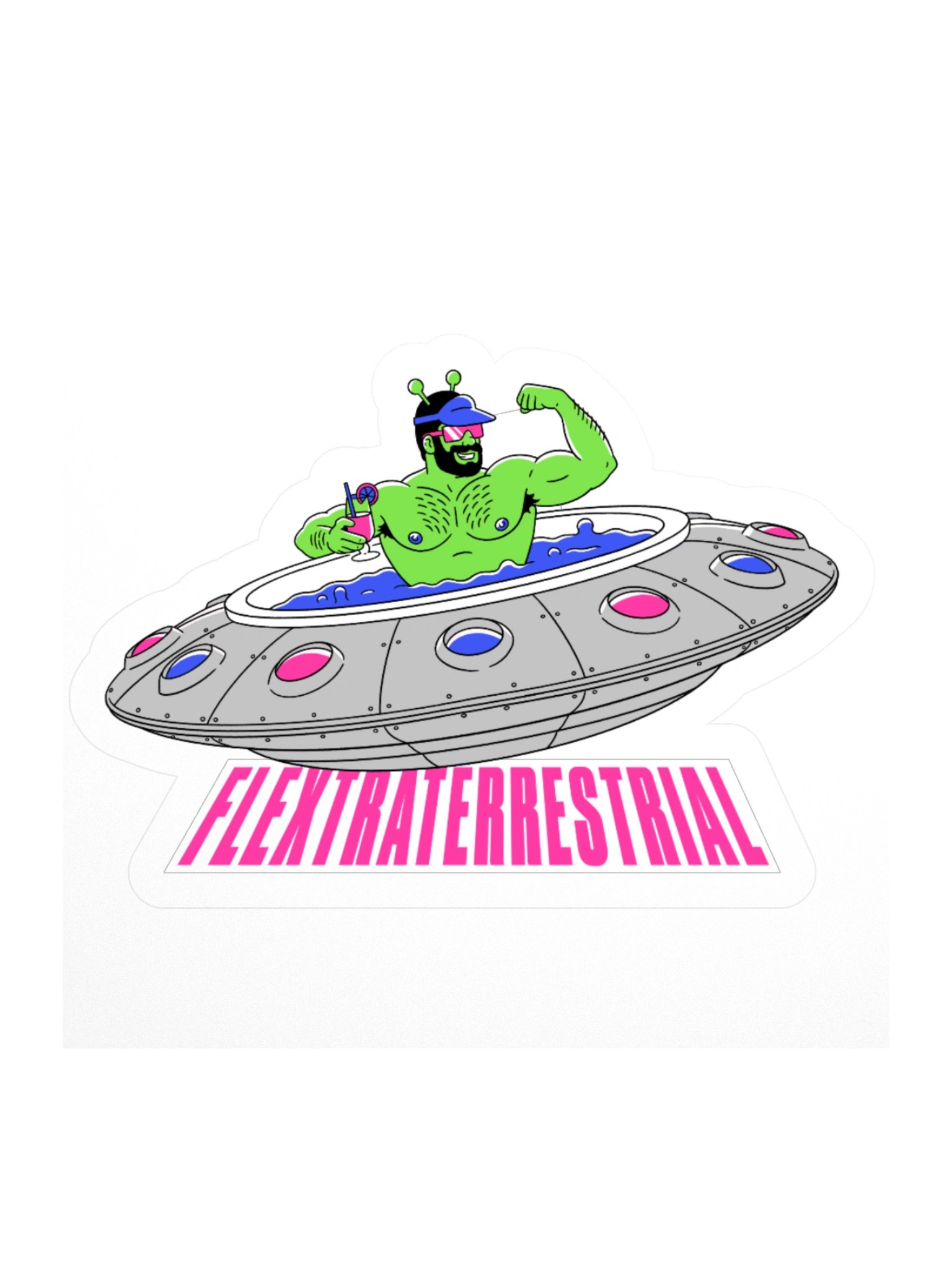 FLEXTRATERRESTRIAL Sticker product image (3)