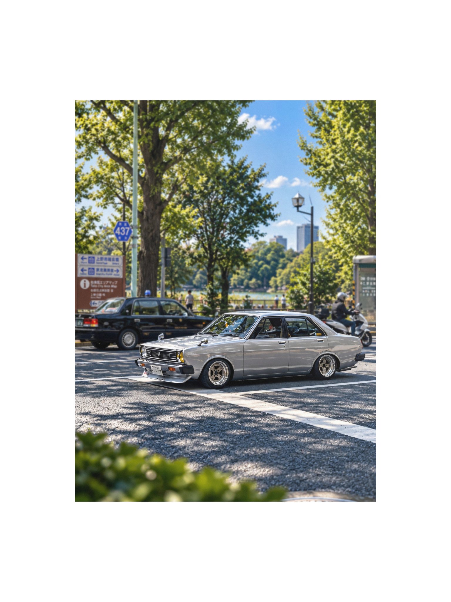 Datsun Sunny B310 at Ueno Park, Tokyo | Photo Print product image (1)