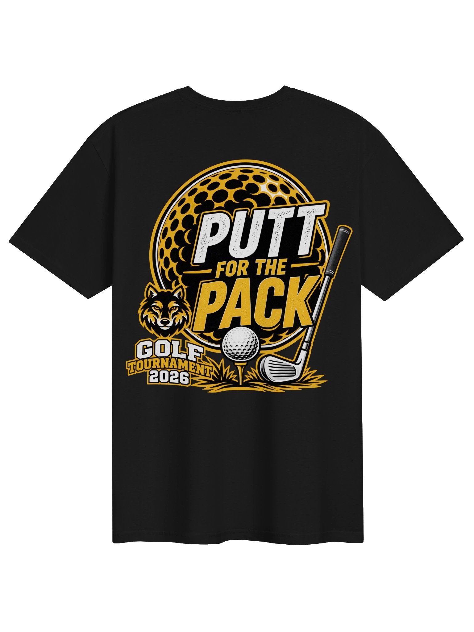 Limited Edition/Limited Sizes-BLACK-Putt For The Pack Fundraiser Tee product image (3)