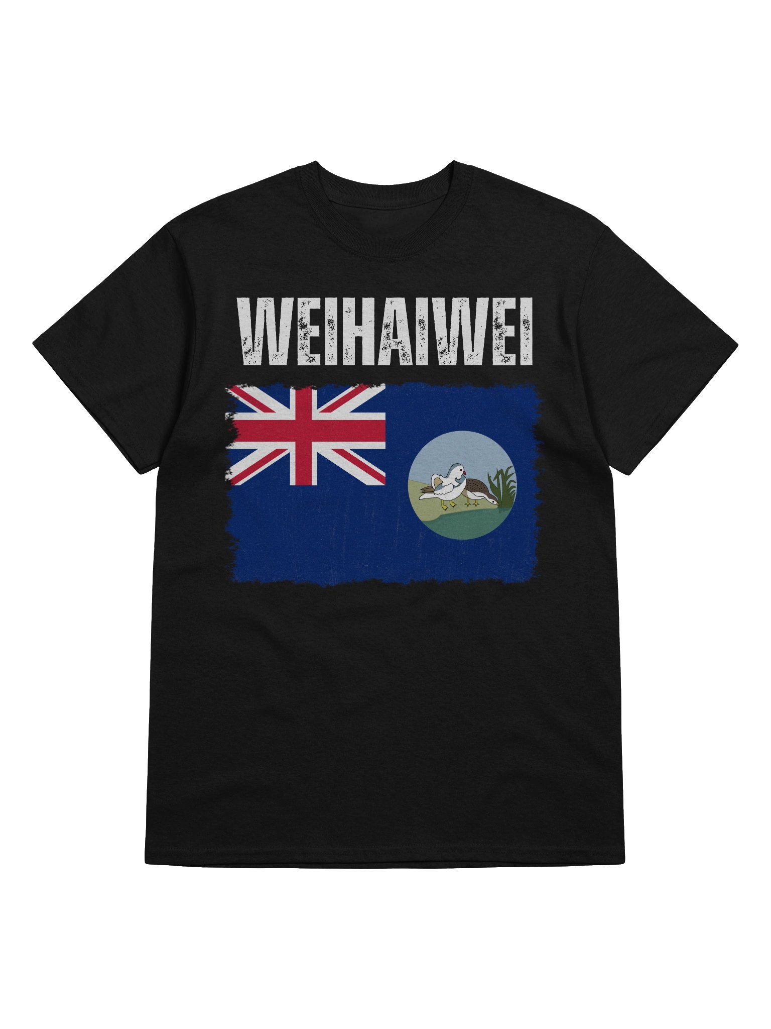 British Weihaiwei Flag Distressed T-Shirt product image (5)