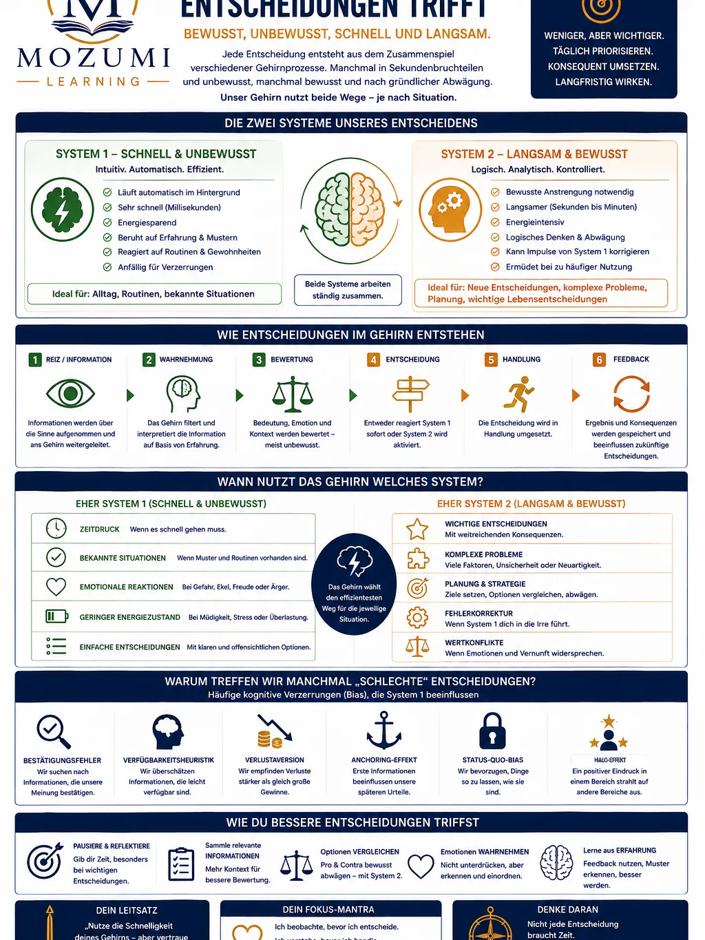 PSYCHOLOGIE - Infografik Nr. 2 (Wie unser Gehirn Entscheidungen trifft) product image (1)