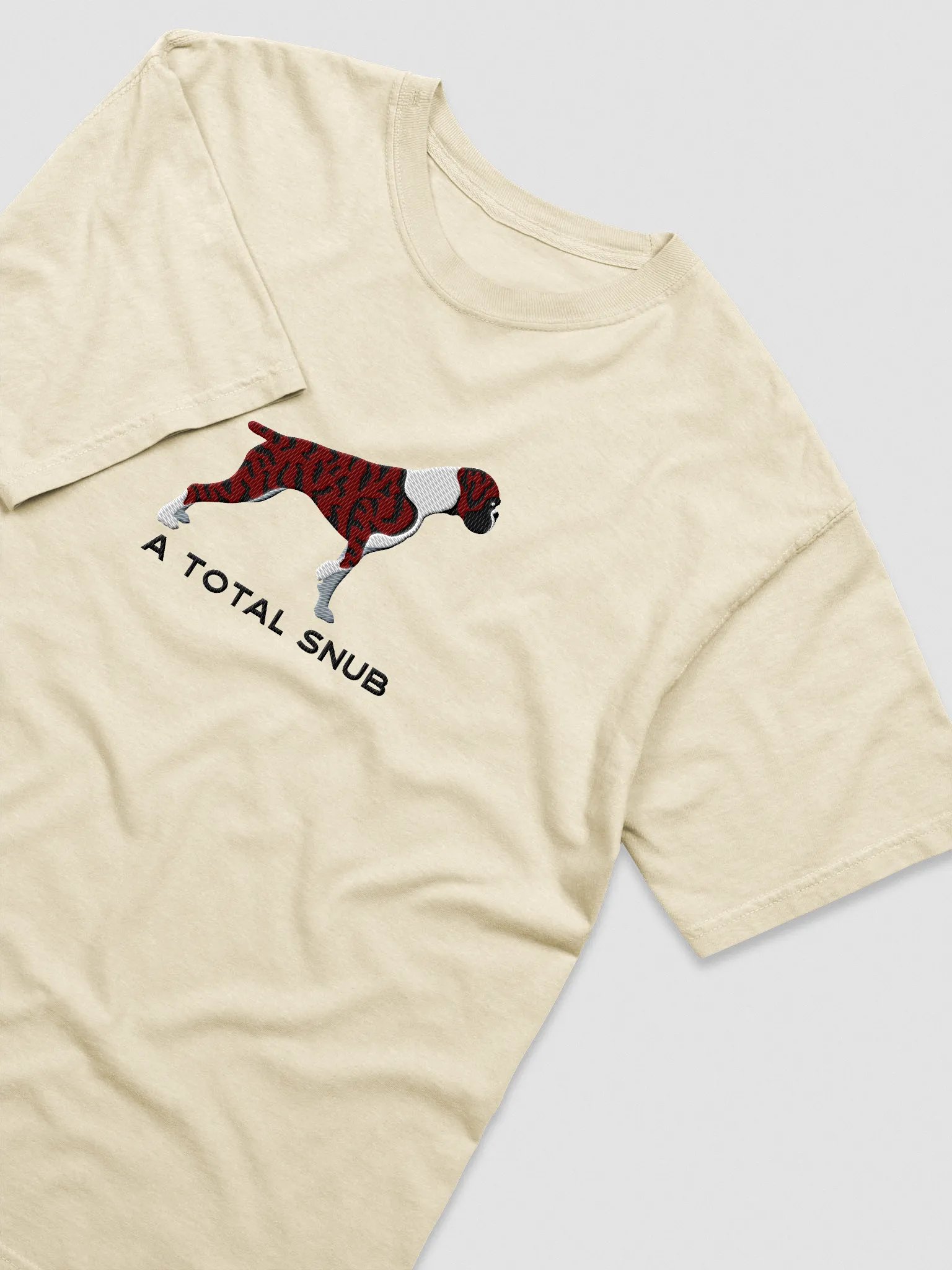 A Total Snub T-Shirt(Embroidered) of a Boxer(Brindle) product image (6)