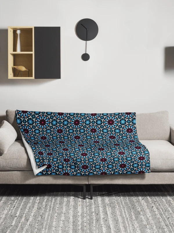 Kaleidoscope Blues Throw Blanket product image (1)