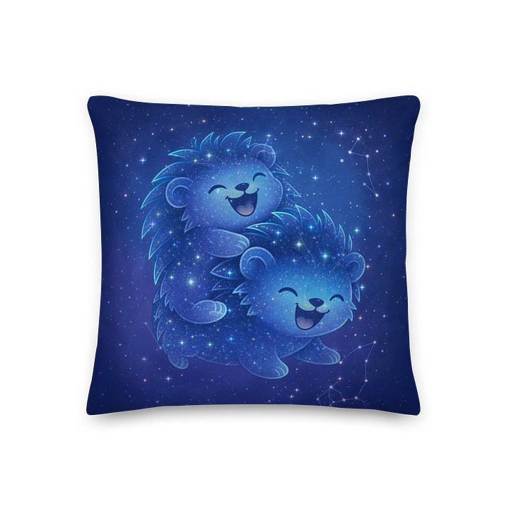 Zodiac hedgie Gemini pillow product image (1)
