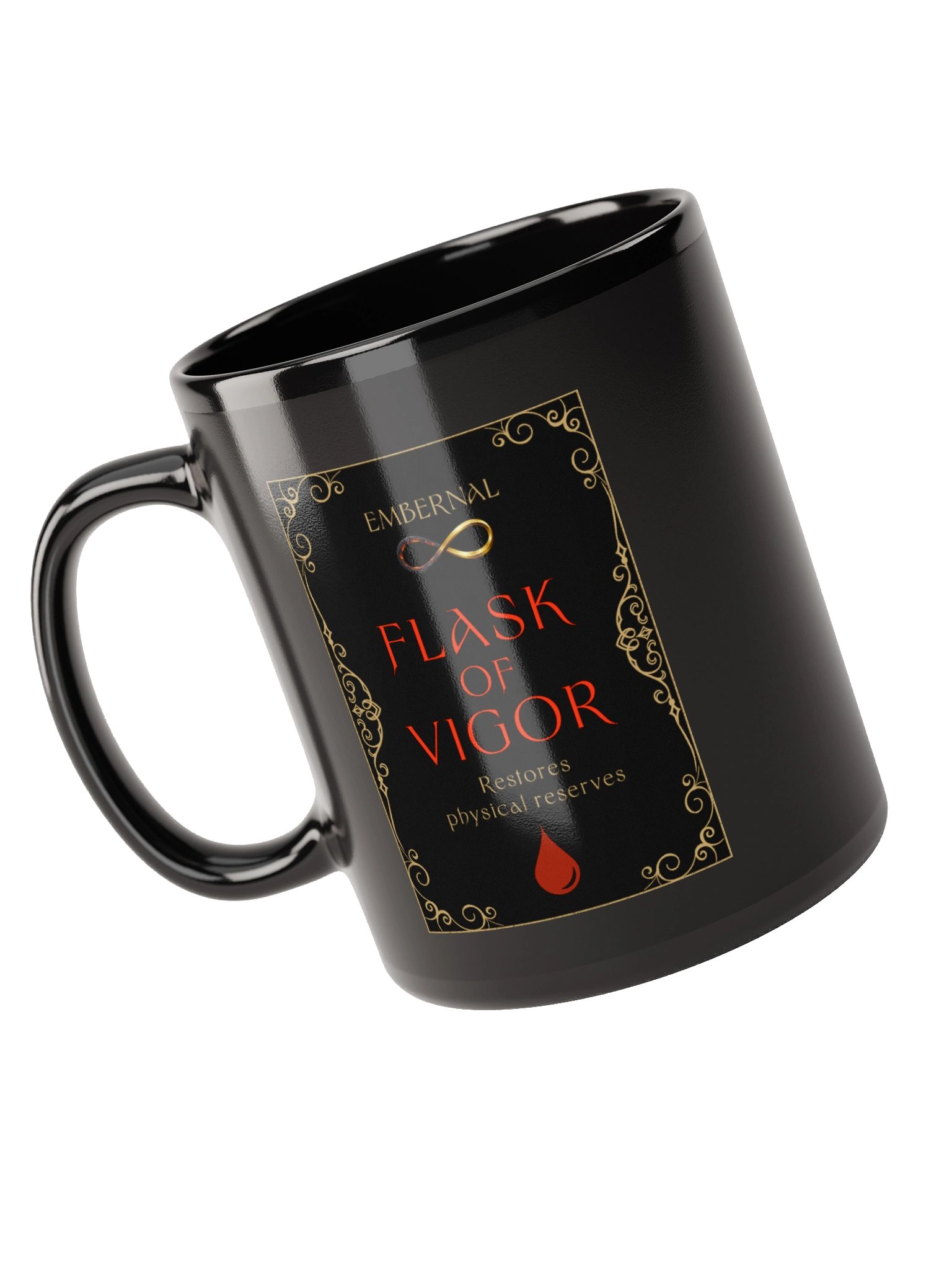 Flask of Vigor - Black Ceramic Mug product image (5)