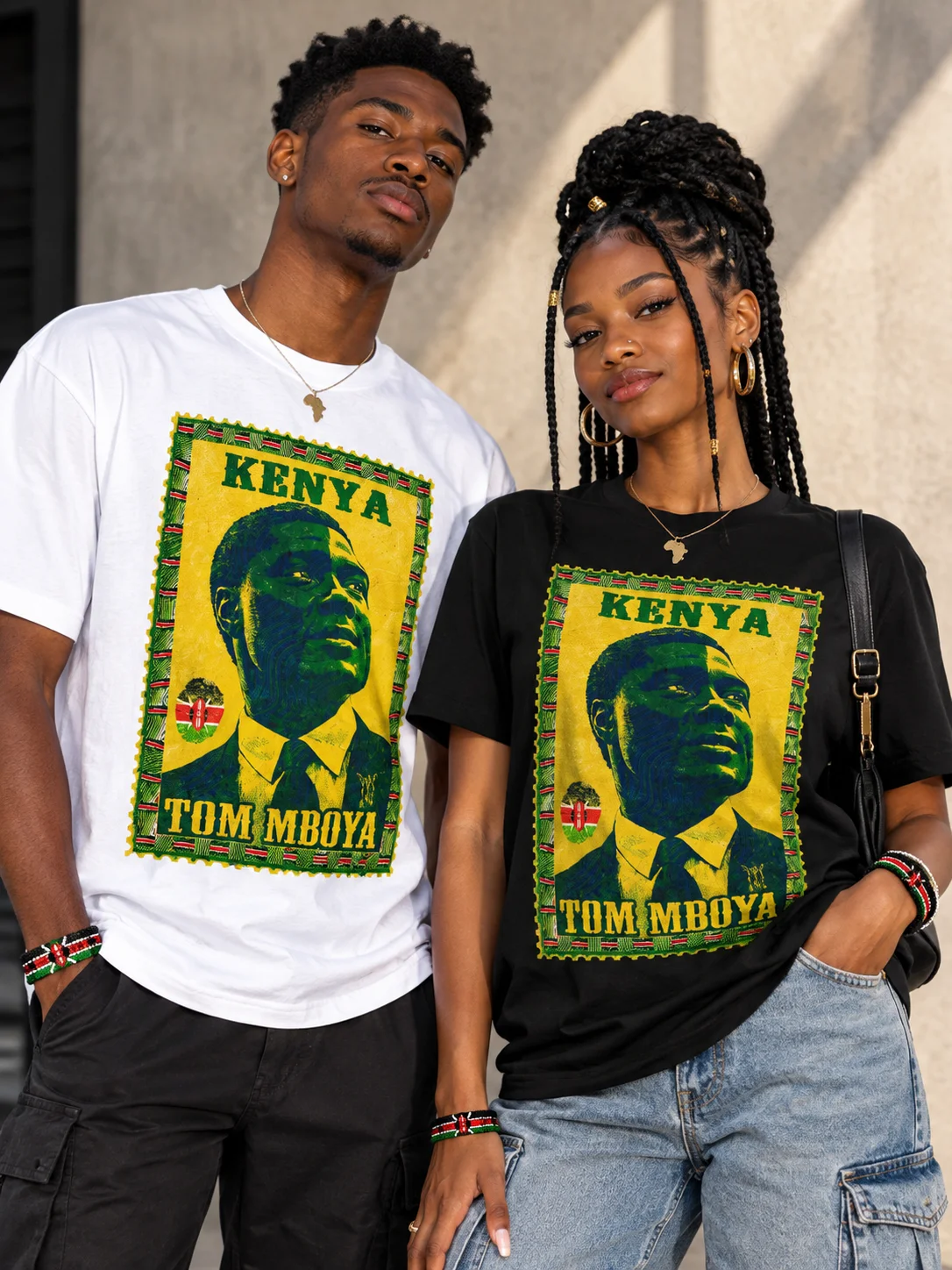 Tom Mboya Kenya Vintage Postage Stamp Tee product image (2)