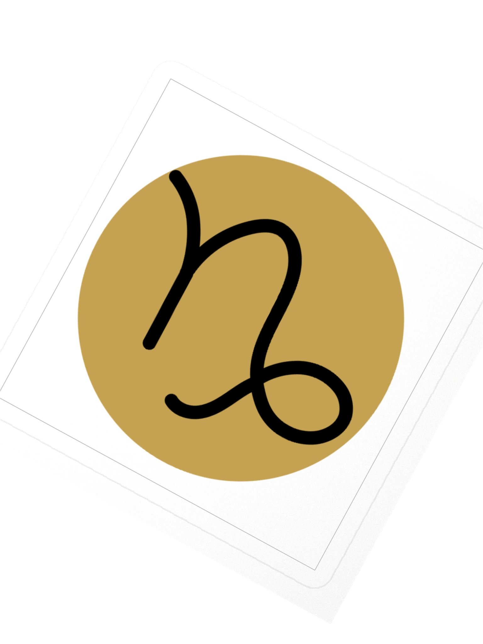 Capricorn Zodiac Sticker — Circular Glyph Design product image (2)