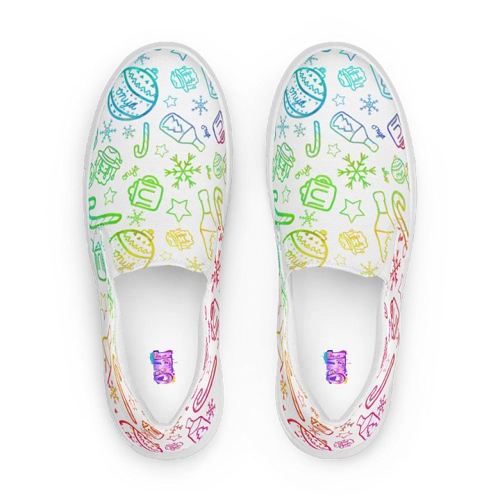 Limited Edition Christmas Rainbow Mens Slip-on Shoes product image (1)