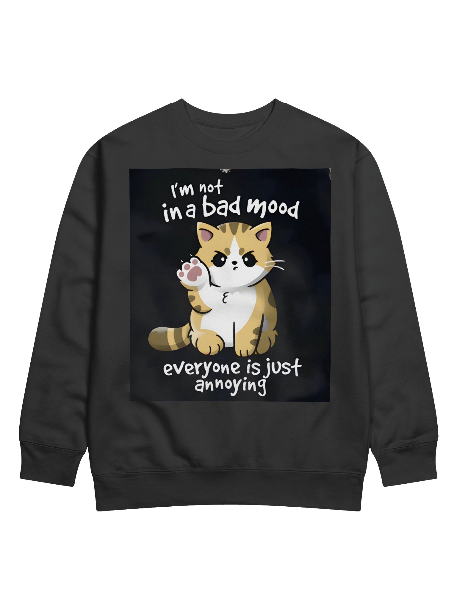 I’m Not in a Bad Mood Cat Sweatshirt product image (1)