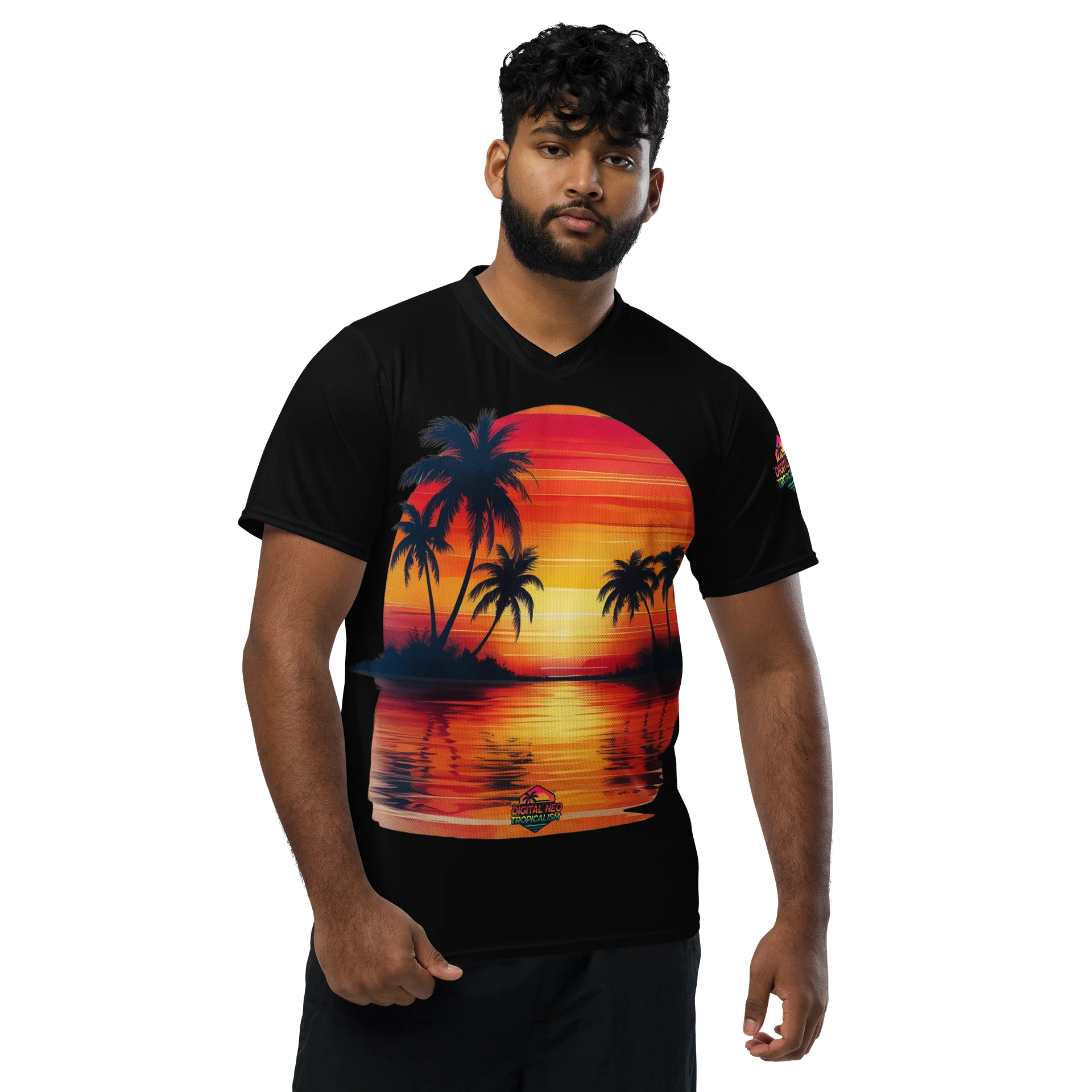 LIMITED EDITION - CNX Core All-over print Unisex Tee — Digital Neo Tropicalism 002 product image (3)