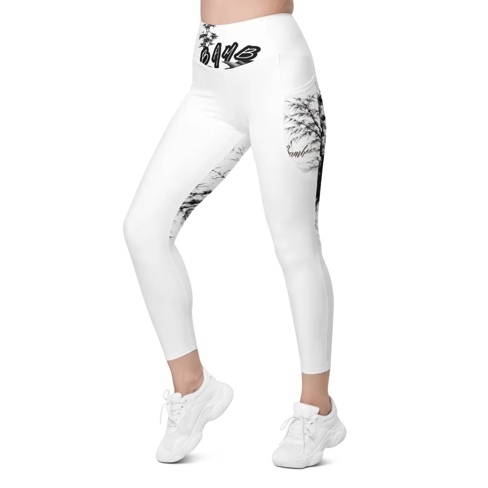 Bamboo Print Leggings with Pockets product image (8)