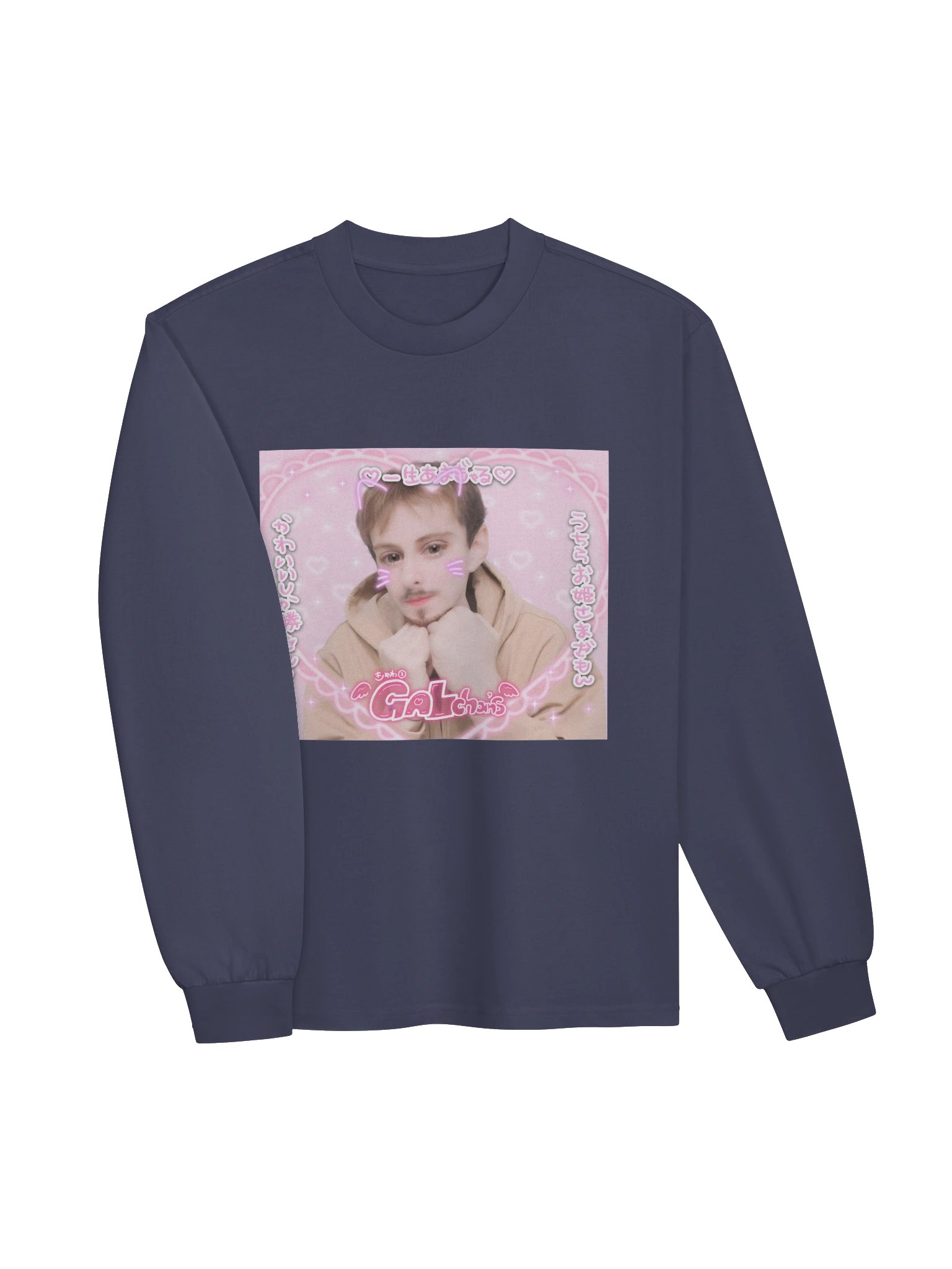 Kawaii Ben - Navy Long sleeve product image (3)