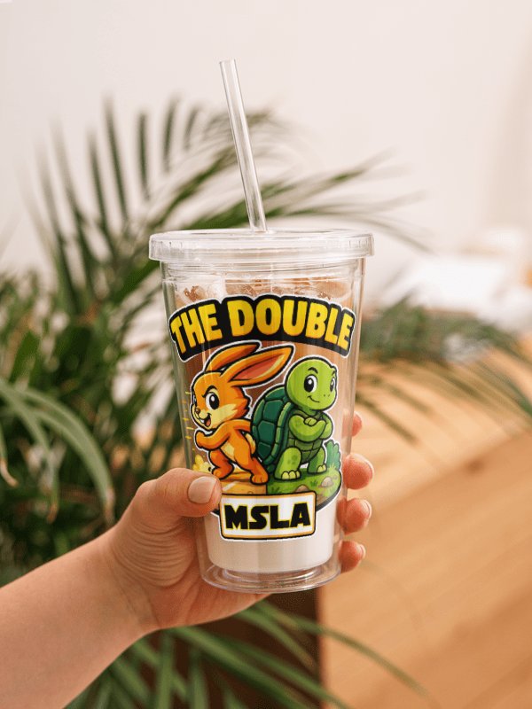 The Double - Double Wall Clear Plastic Tumbler product image (1)