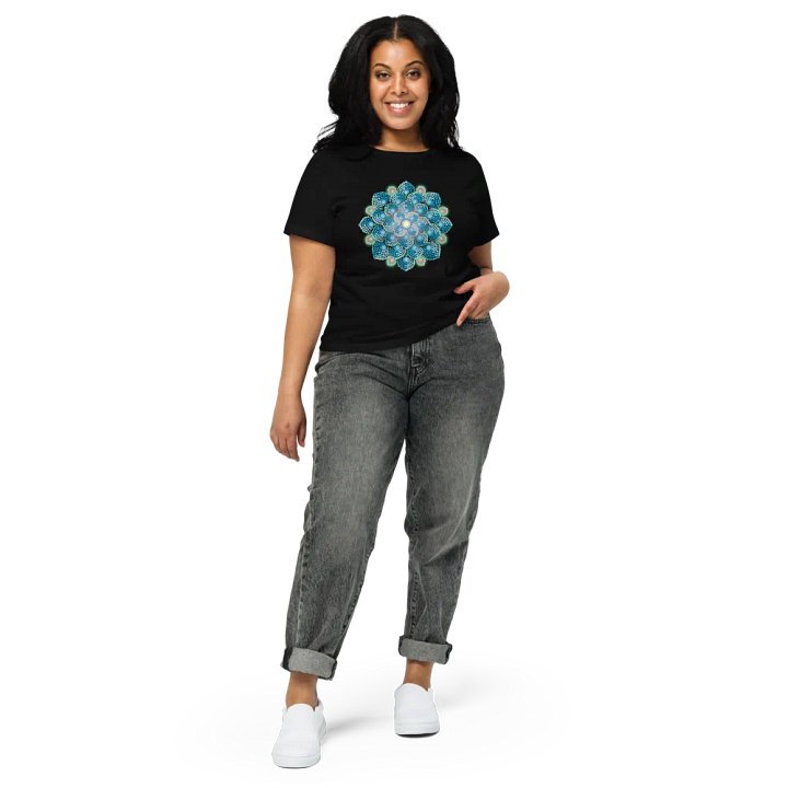 Summer Rain Mandala Women's High-Waisted T-Shirt product image (2)