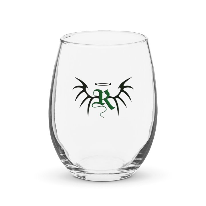 RafaZafar Logo Stemless Wineglass (green) product image (1)