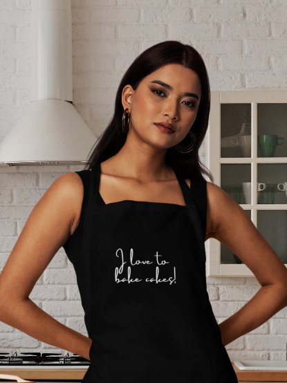 I love to bake cakes! Cooking Apron product image (1)