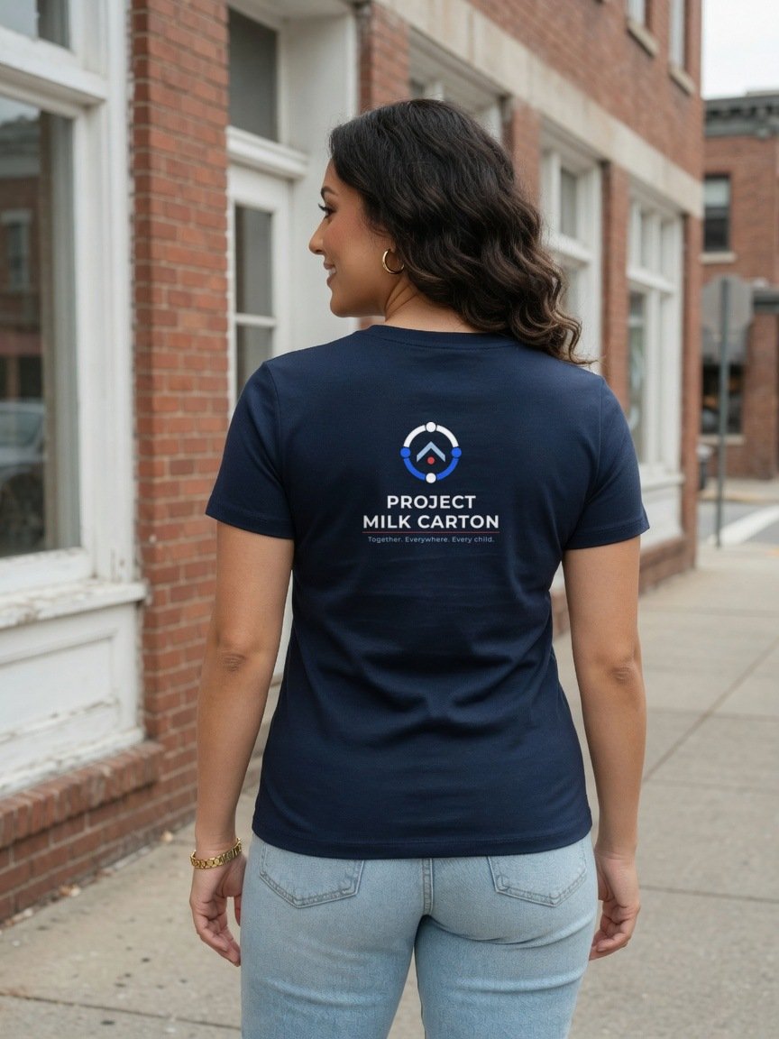 Project Milk Carton Women's Fitted Tee, Front and Back, Dark product image (6)