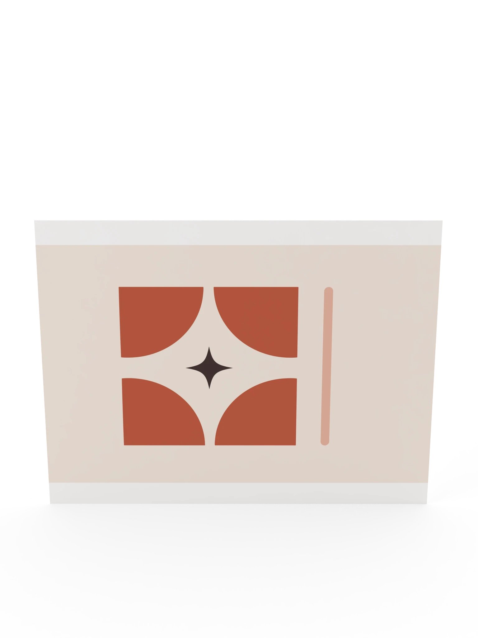 Rust Star Geometric Print | Mid Century Bathroom Wall Art product image (12)