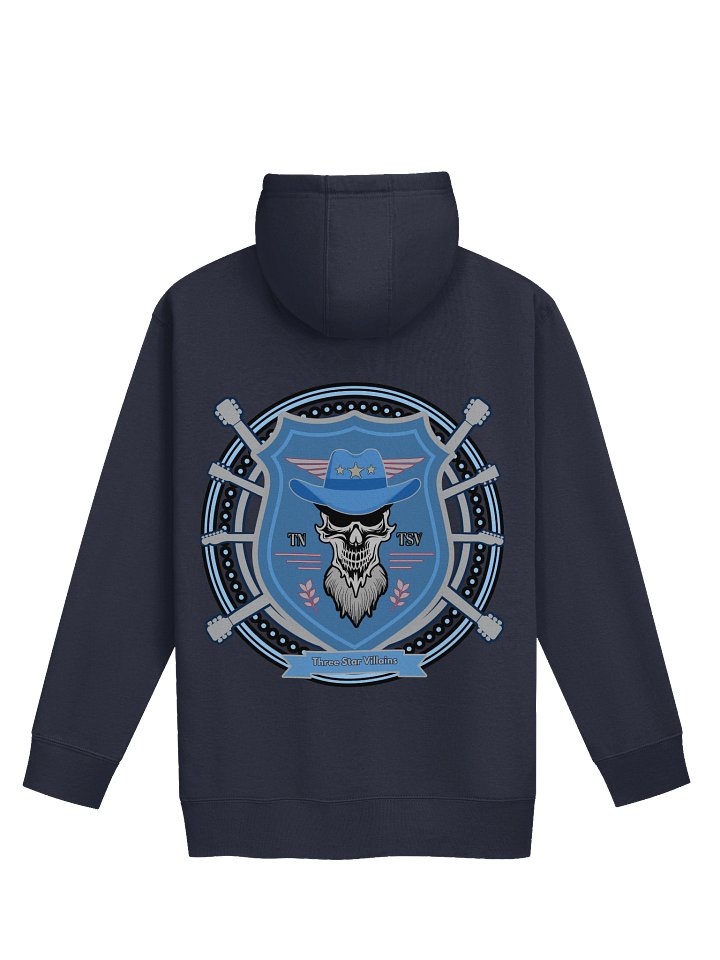 TSV “Titansteel Surge” Premium Hoodie | Titan Blue + Deep Navy | Front/Back Print product image (5)
