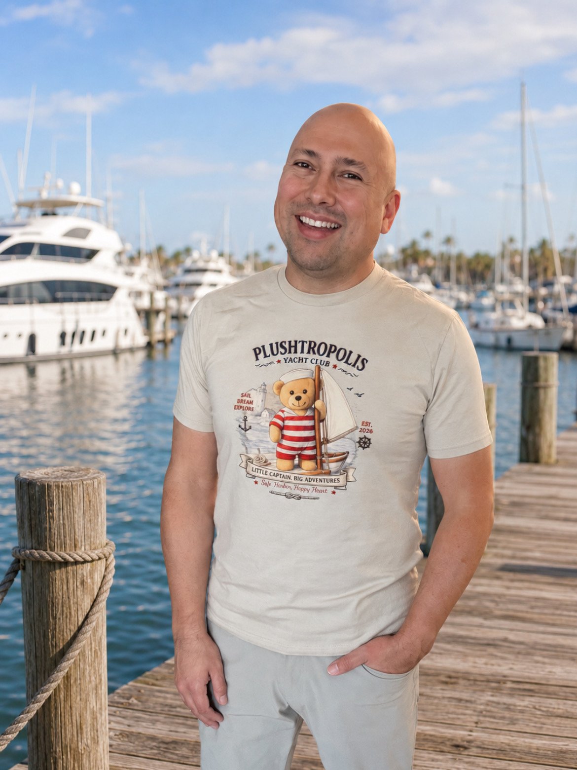 Plushtropolis Yacht Club Organic Cotton T-Shirt product image (2)