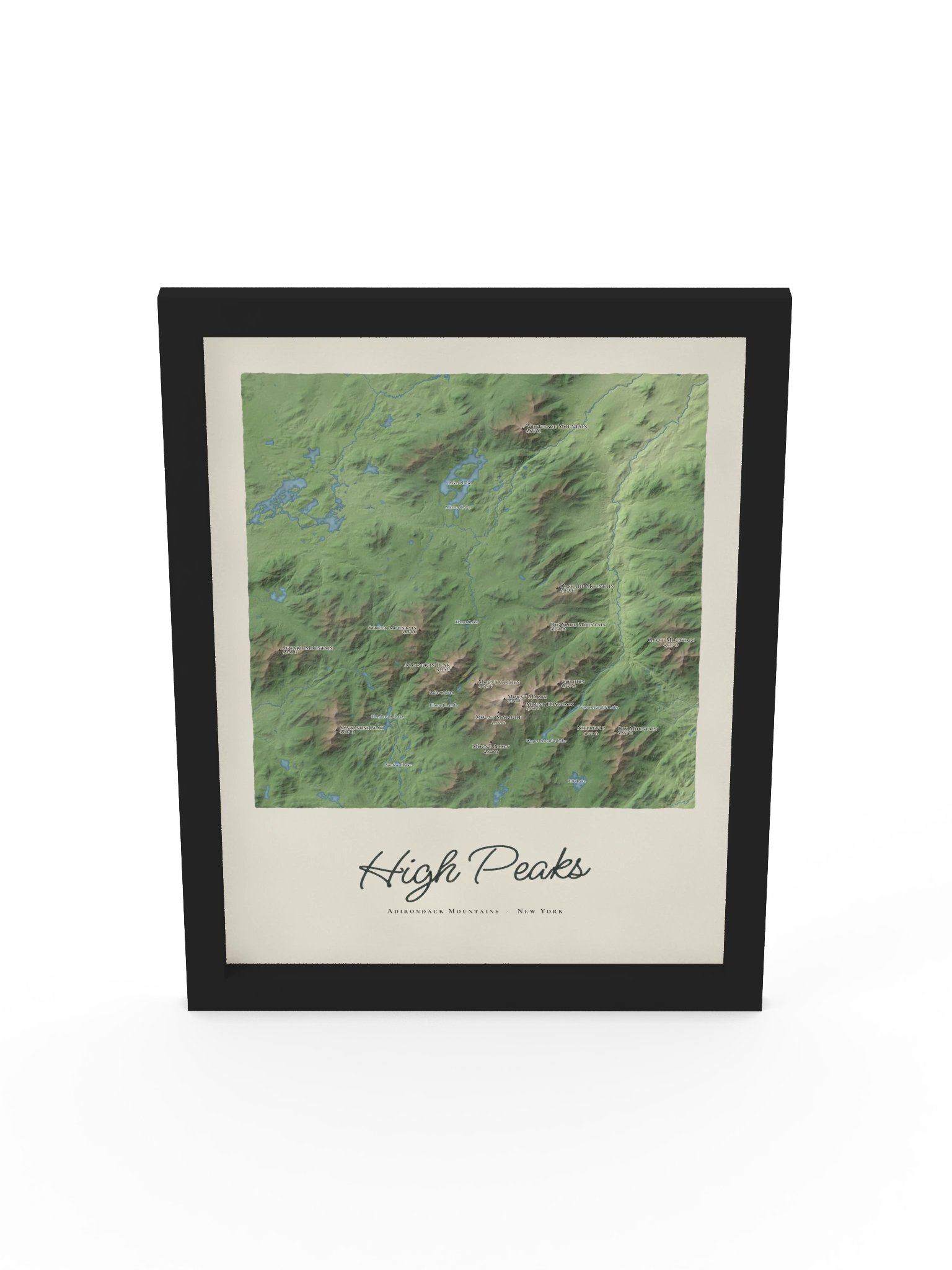 High Peaks Map Framed Print product image (38)