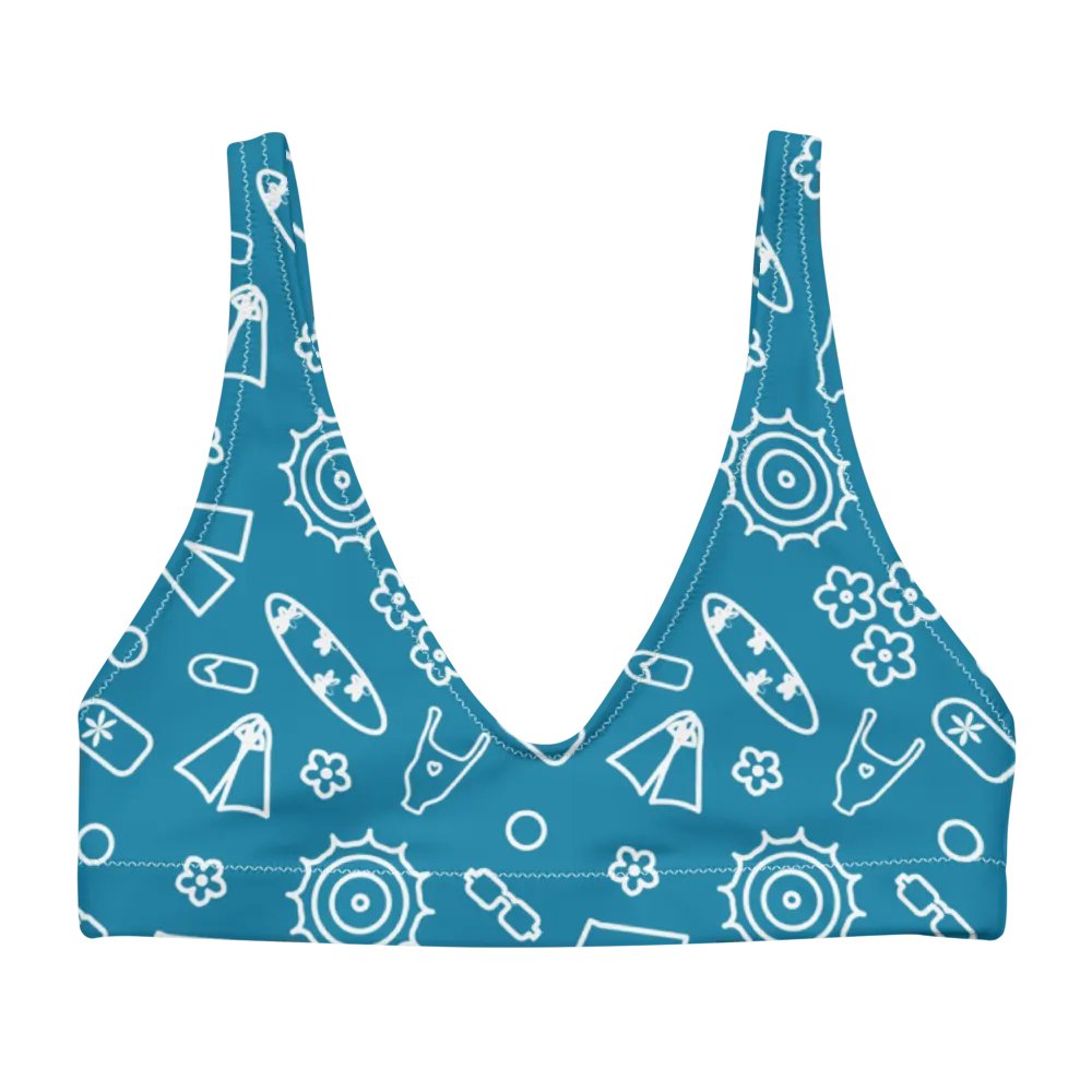 Beach Necessities Pattern Padded Bikini Top product image (4)