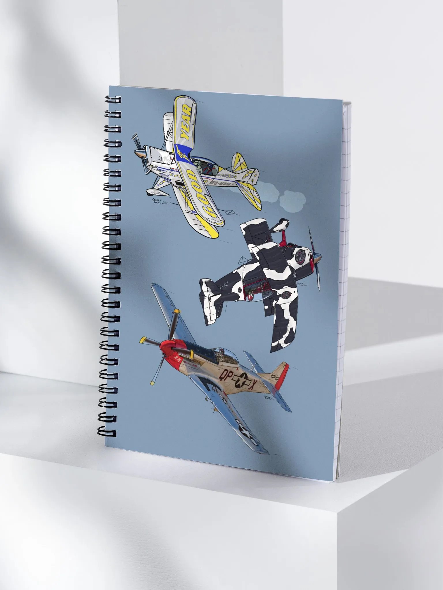 Skyward Spirits Collection Notebook 3 Perfect Gift for Pilots & Enthusiasts Sketching Doodling Journals product image (4)