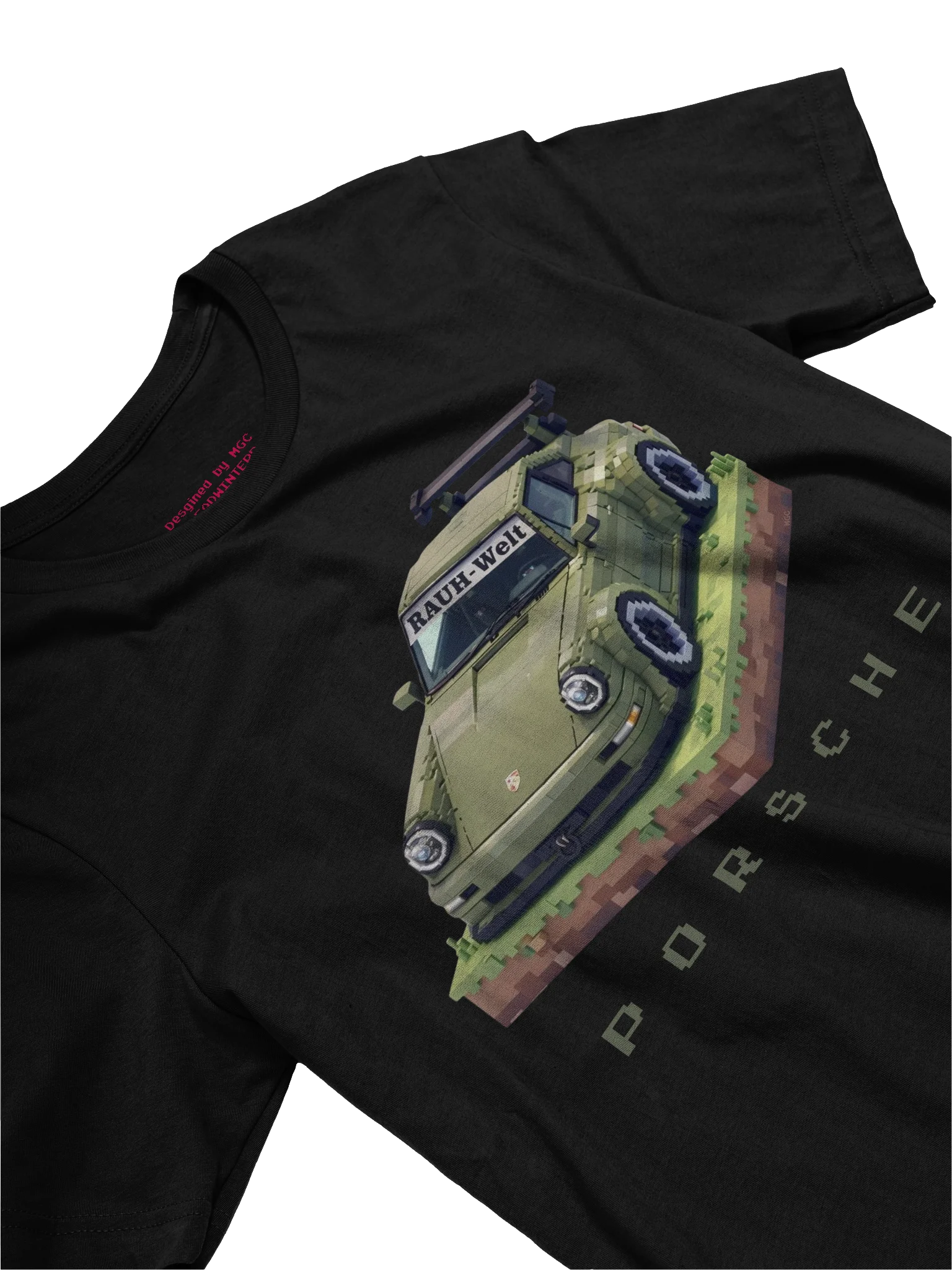 Black Olive Porsche 993 RWB "Corndog" Rauh-Welt Begriff Shirt (Pixel, Retro, Minecraft) product image (24)