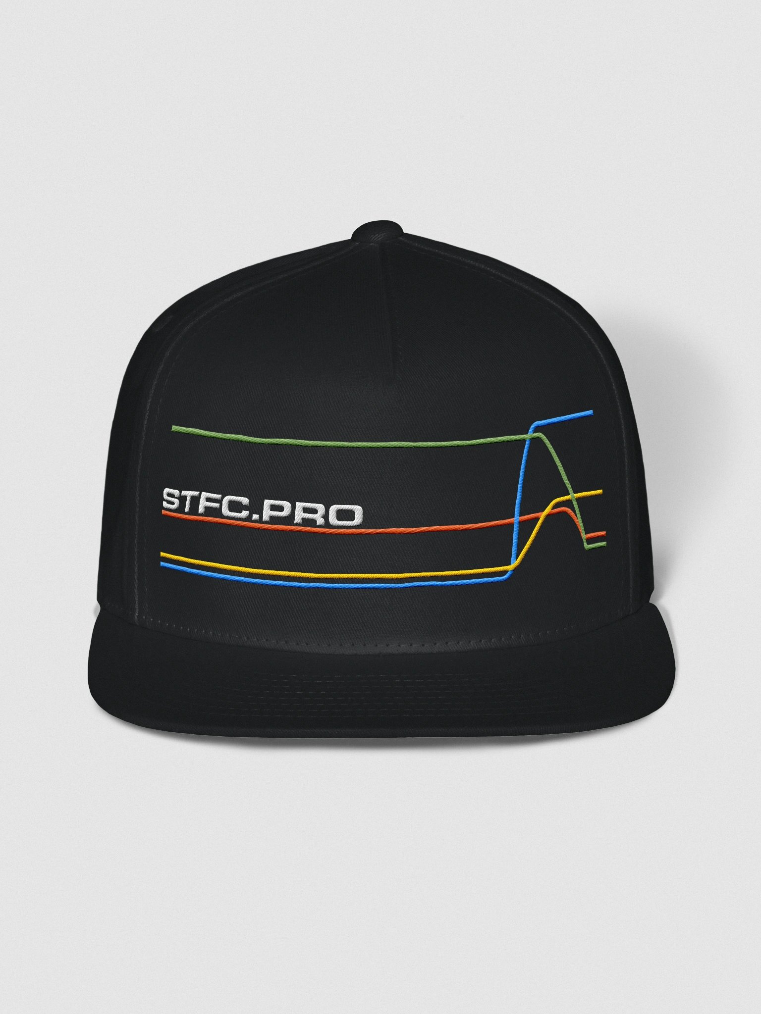 80s inspired STFC.PRO graph lines flat cap - Light product image (1)