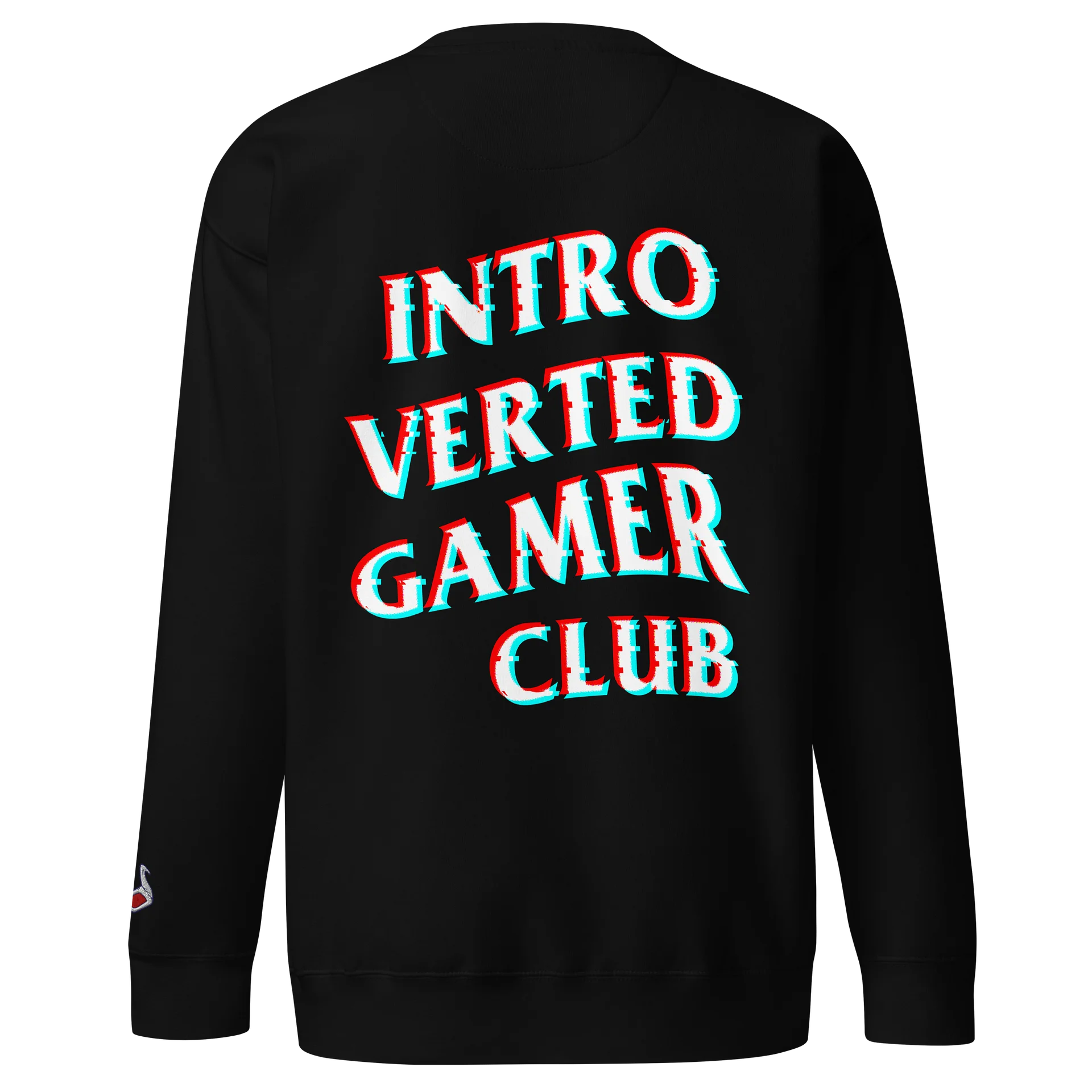 Introverted Gamer Club "anaglyph'd" sweatshirt product image (1)