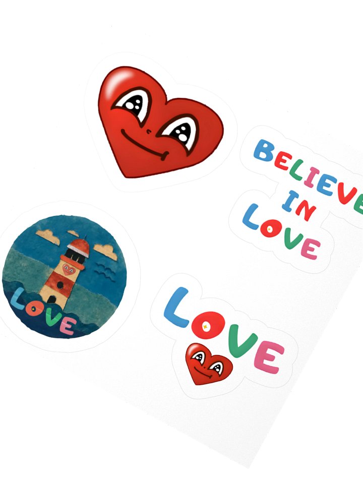 'Love-Heart' Sticker Sheet product image (6)