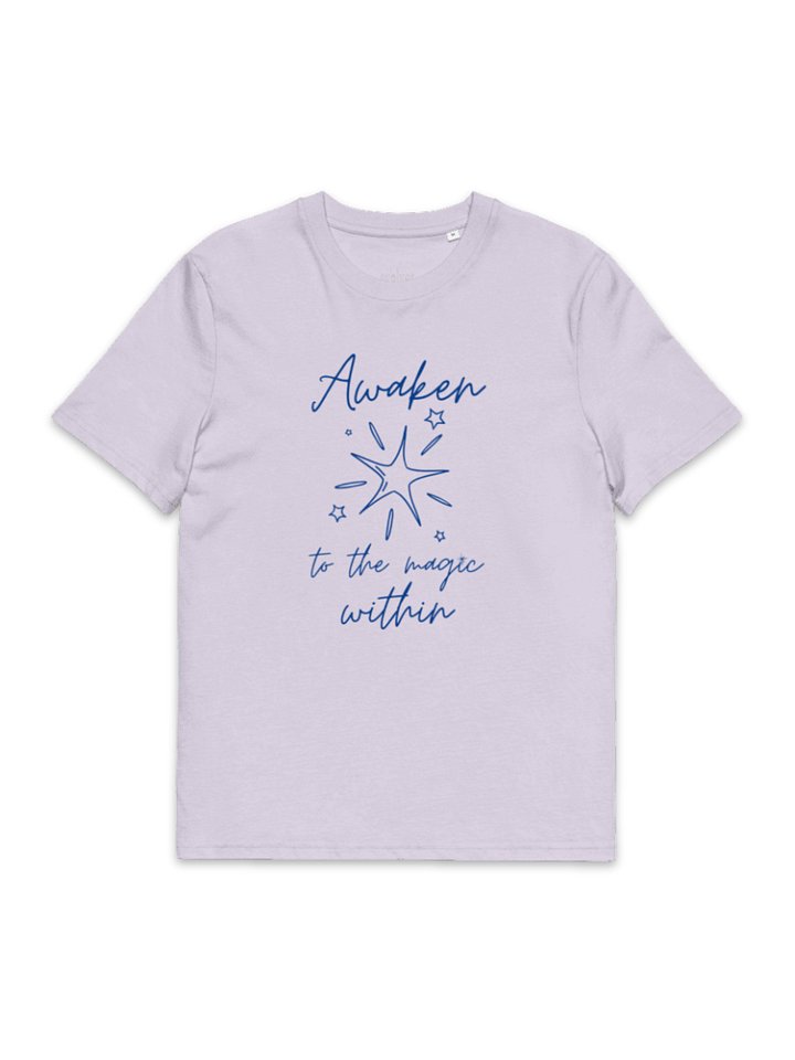 Awaken to the Magic Within: Organic Tee navy lettering product image (4)