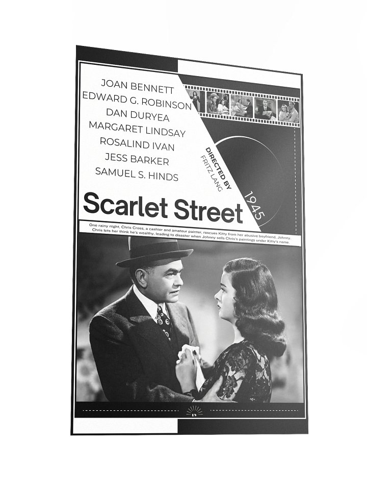 Scarlet Street with Edward G. Robinson and Joan Bennett 1945 | Movie Poster | 12x18 Wall Art product image (2)
