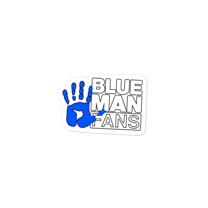 Blue Man Fans Hand Print Vinyl Decal product image (2)