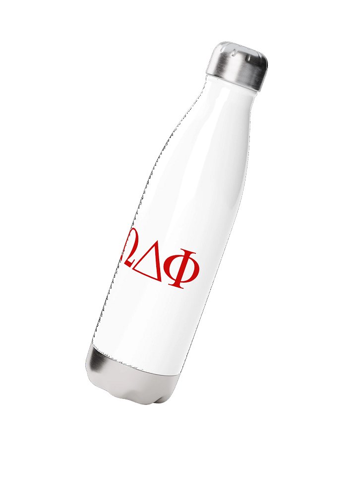 Omega Delta Phi Greek Letters Stainless Water Bottle (White) product image (2)