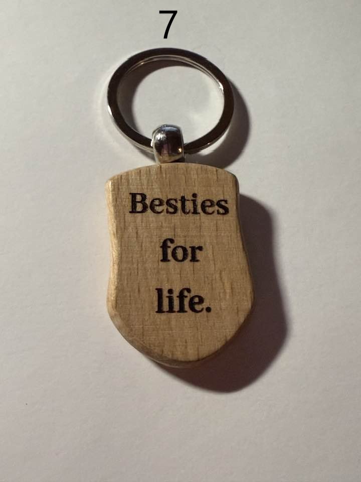 Wooden Engraved Keychains with Sayings & Quotes | Sweet, Sassy, Friendship & Love (5) product image (7)