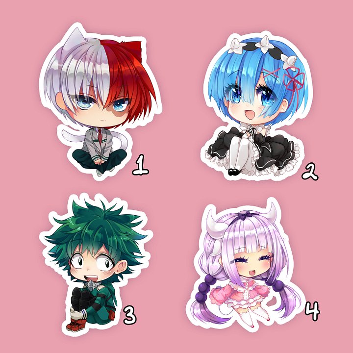 Cute Chibi Anime Stickers product image (1)