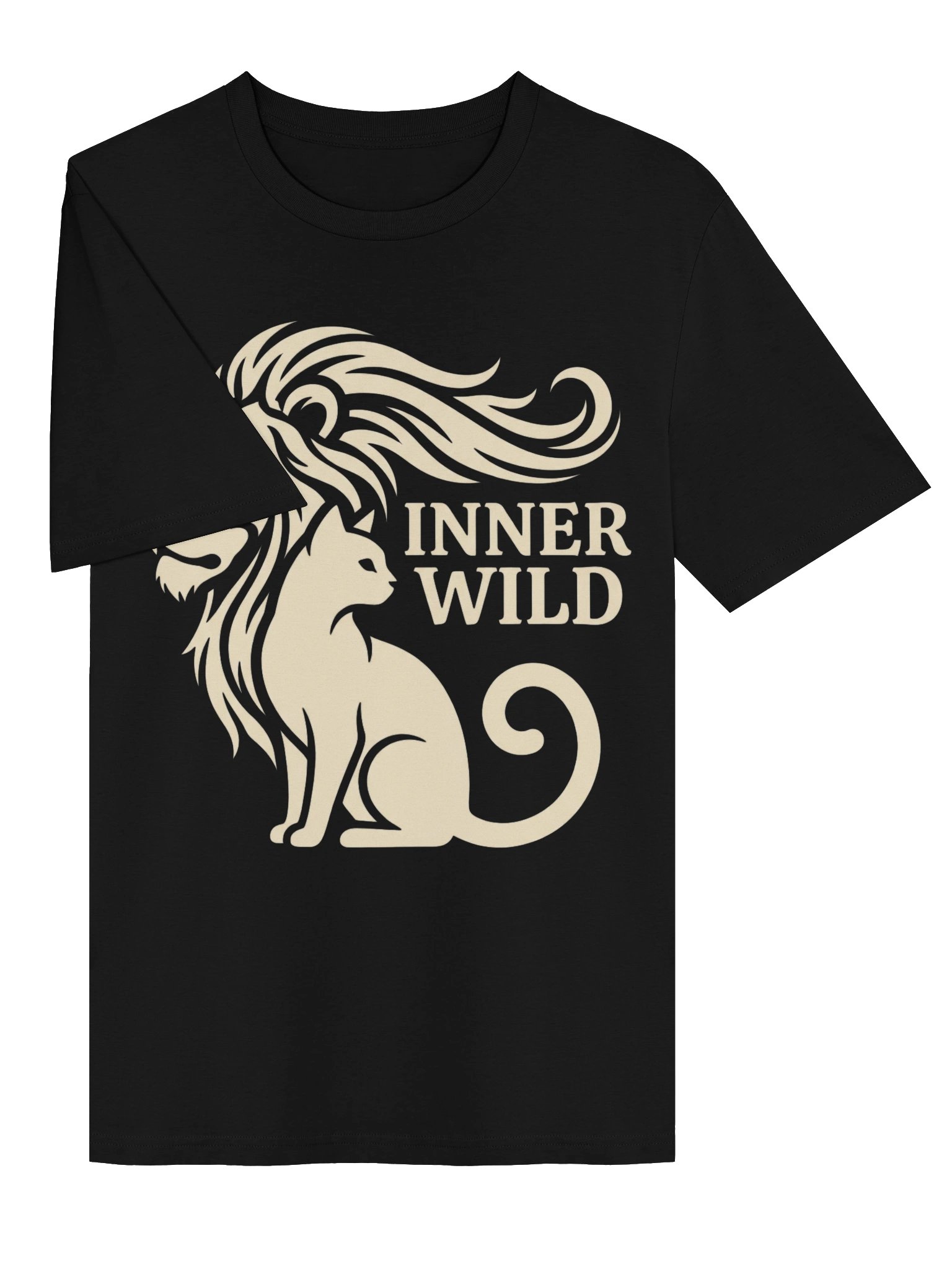 Cat and Lion Silhouette Graphic T-Shirt product image (3)