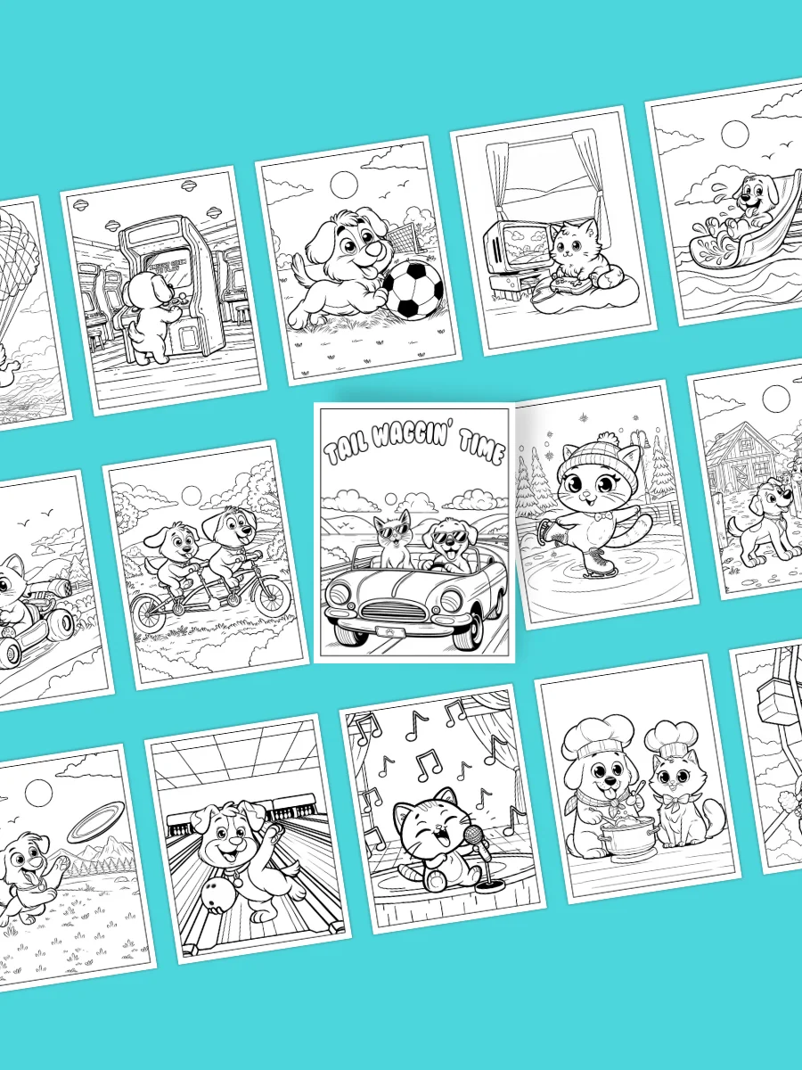 Tail Waggin' Time Coloring Pages product image (3)
