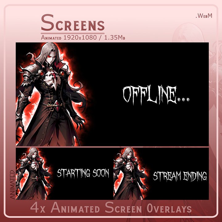 Vampire Stream Overlay Animated Pack product image (2)