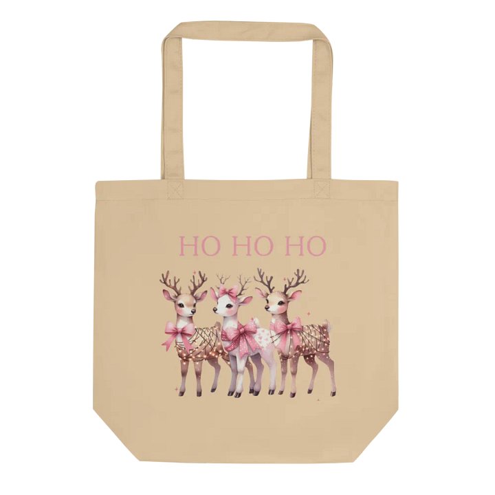 Festive Reindeer Organic Tote Bag product image (2)