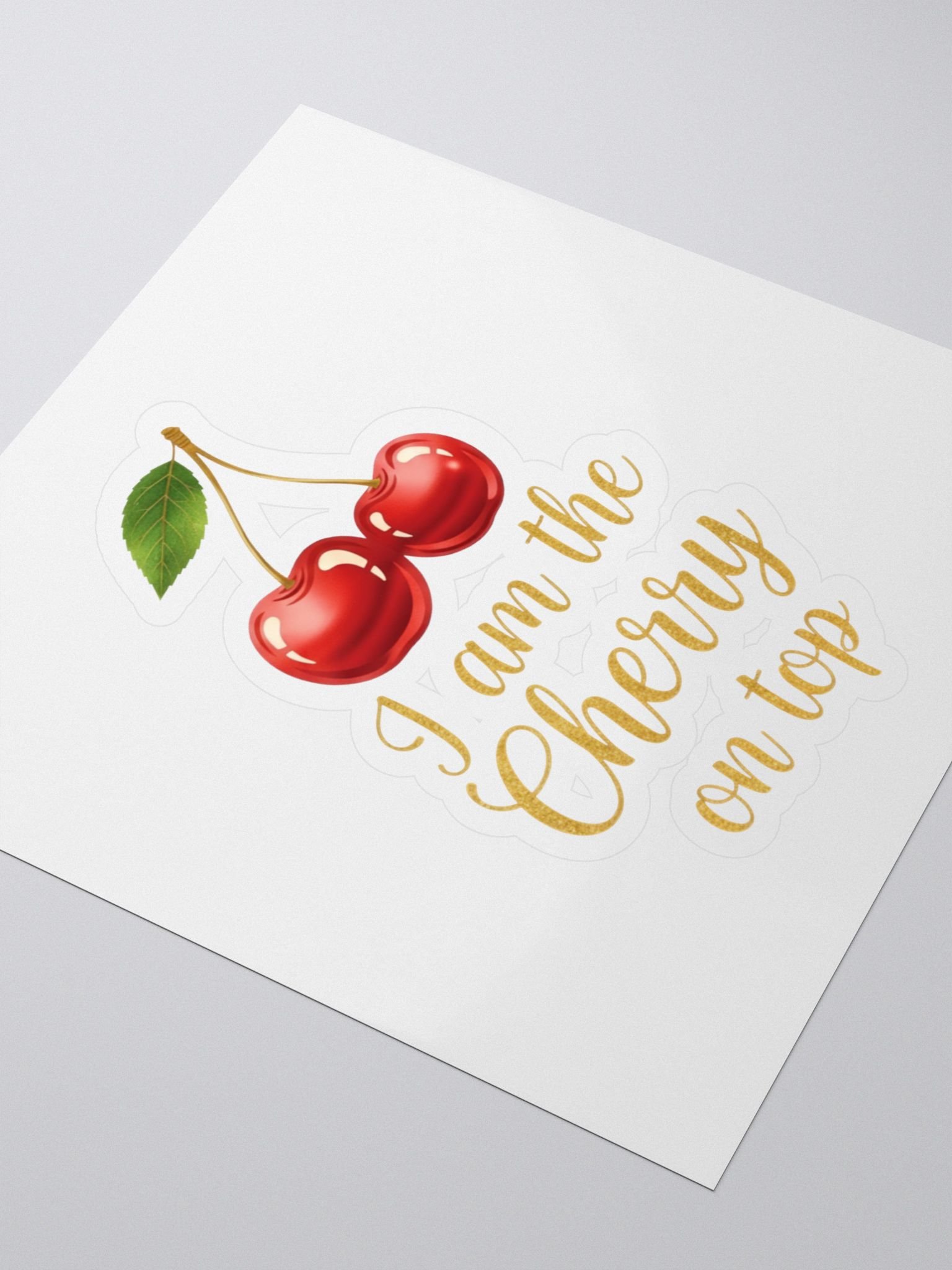 Cherry On Top Kiss Cut Stickers product image (3)