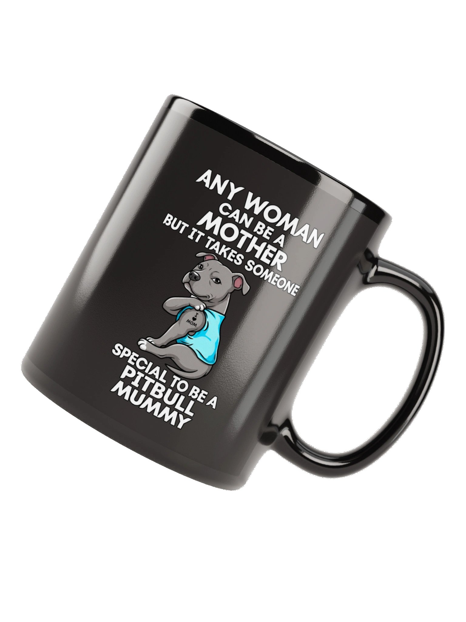 DCG Pitbull Mummy Black Coffee Mug – 11 & 15 oz product image (6)