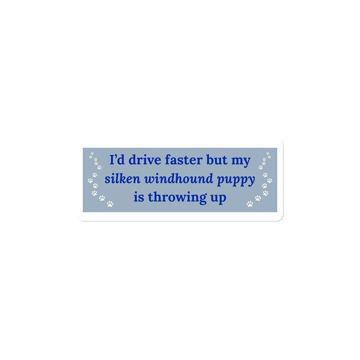 Carsick Puppy Magnet - Blue product image (1)