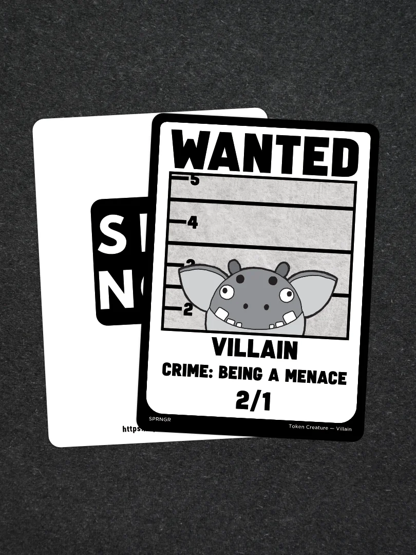 Villain Wanted Poster Token product image (1)
