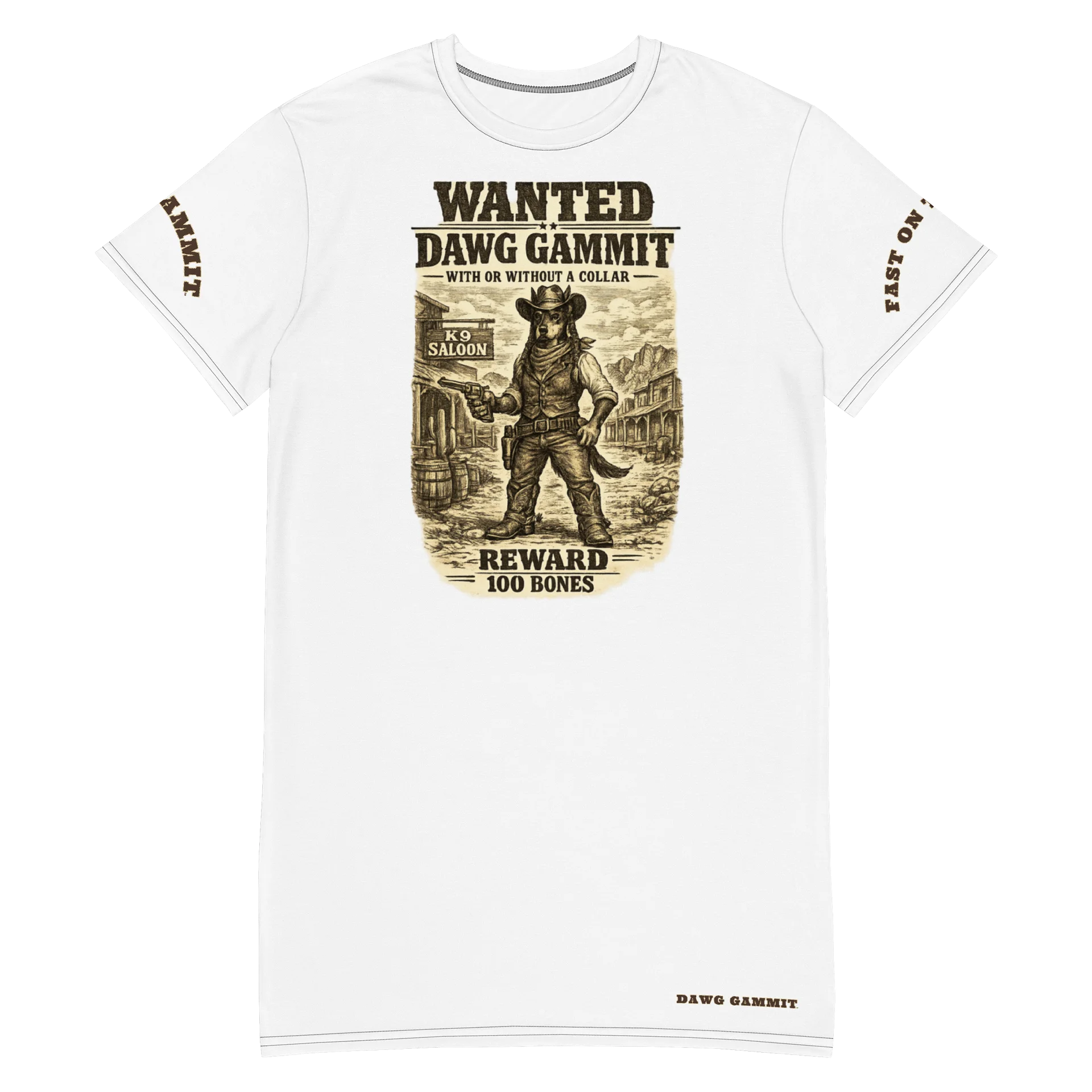 Dawg Gammit Wanted Doberman T-shirt Dress product image (3)