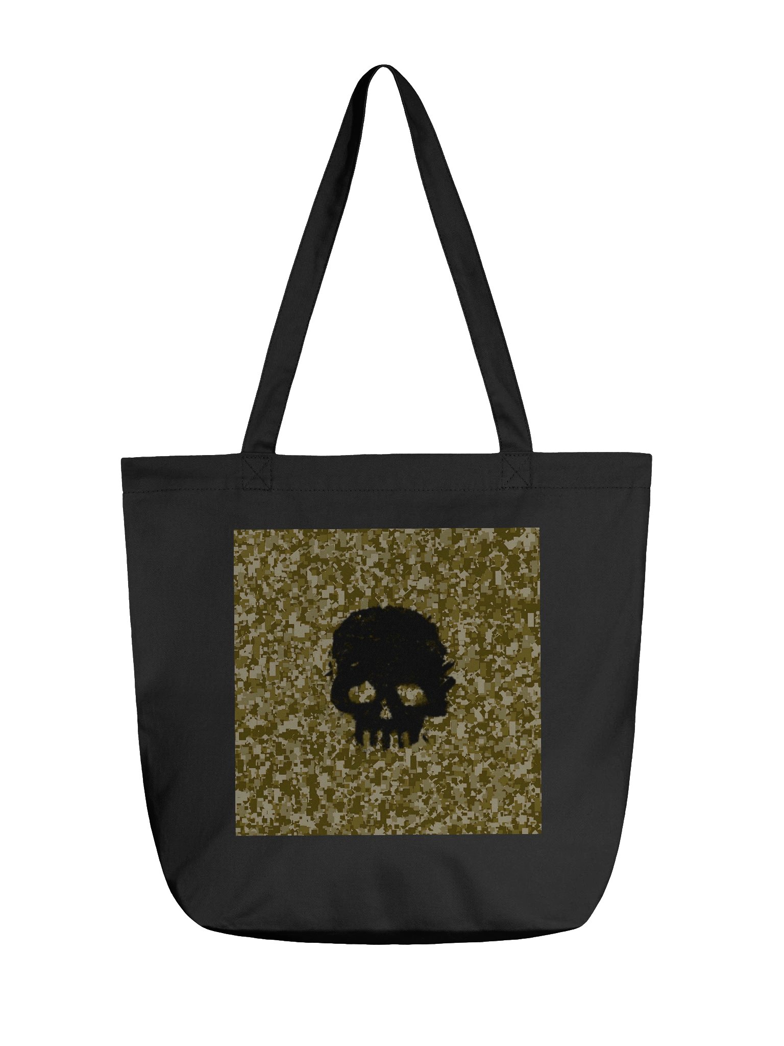 Pixelated Skull Camo Tote Bag product image (1)
