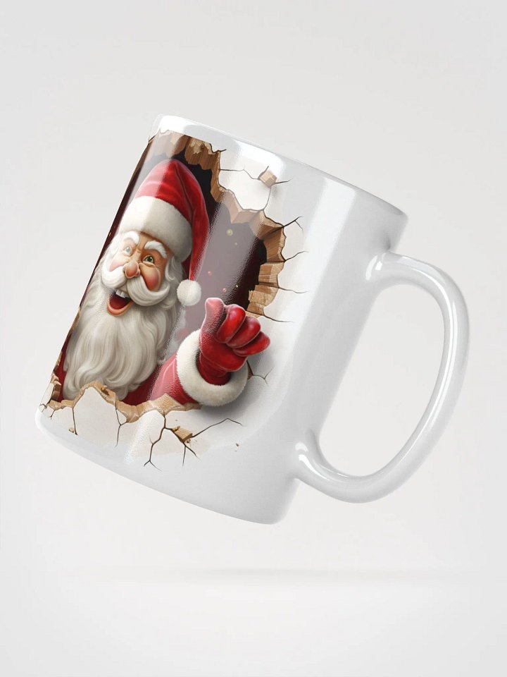 "Santa's Surprise Visit 3D Christmas Mug - Double the Delight! product image (2)
